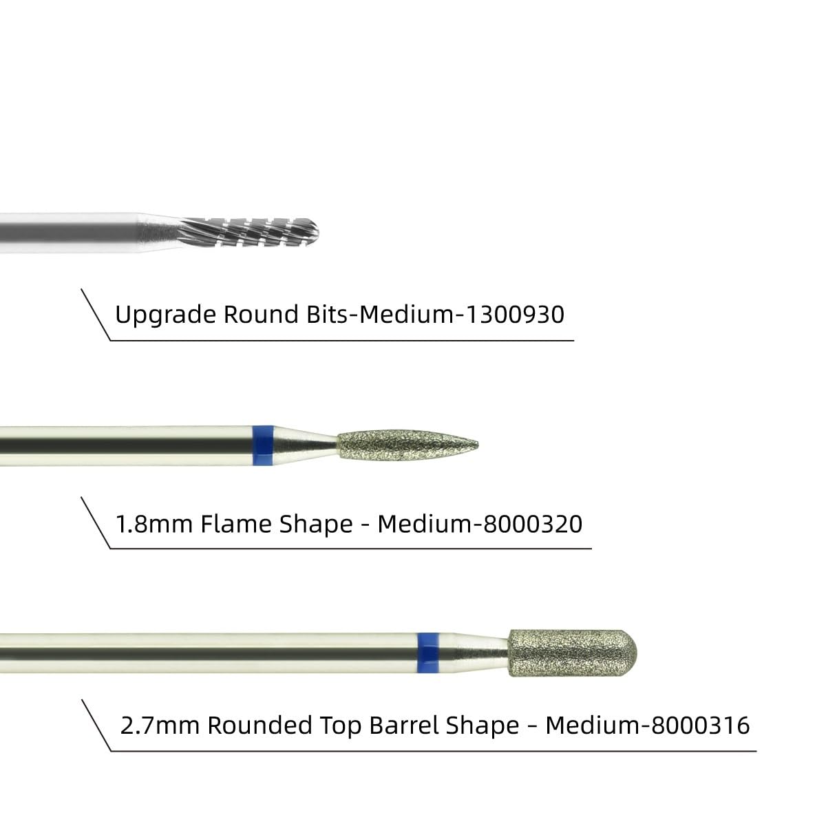 MyncbD Punta da Trapano Punte per Unghie-（A000056 Kit Punte per cuticole 5PCS）-Wilson Strumento per Manicure al carburo