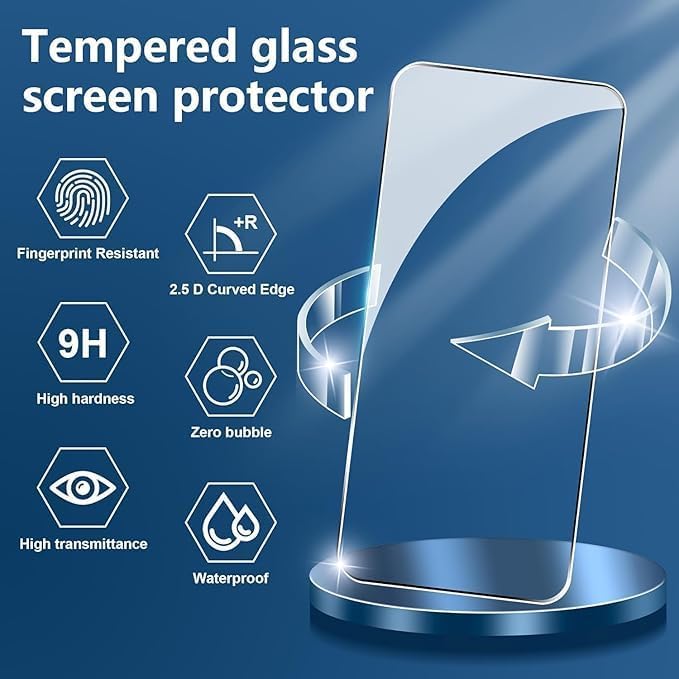 Image of Tempered Glass Screen Protector for Samsung Galaxy Edge S26 5G, Military-Grade Protection, Edge-to-Edge Coverage, Easy Installation Kit