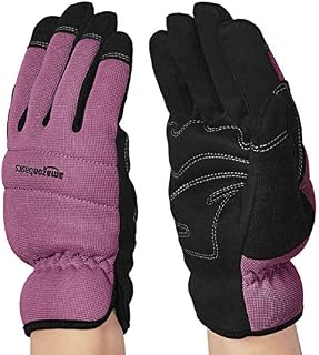 Amazon Basics Women's Work or Garden Gloves, Purple, M