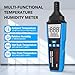 MESTEK Temperature Humidity Meter, High Precision Digital Hygrometer with Ambient, Dew Point, Wet Bulb Temperature for Indoor Outdoor, Thermometer with Min/Max, Data Hold, LCD Backlight, TH11