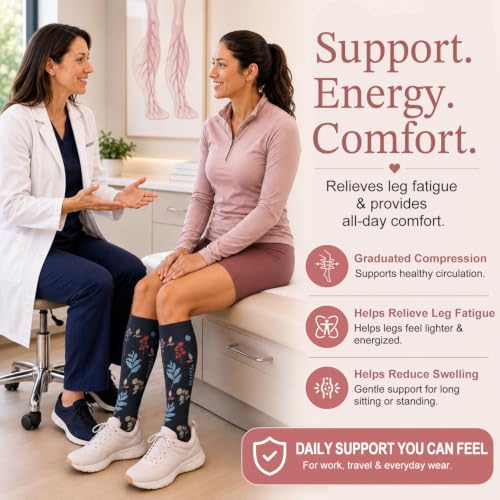 Image of Laite Hebe 4 Pairs-Compression Socks for Women&Men Circulation-Best Support for Nurses,Running,Athletic