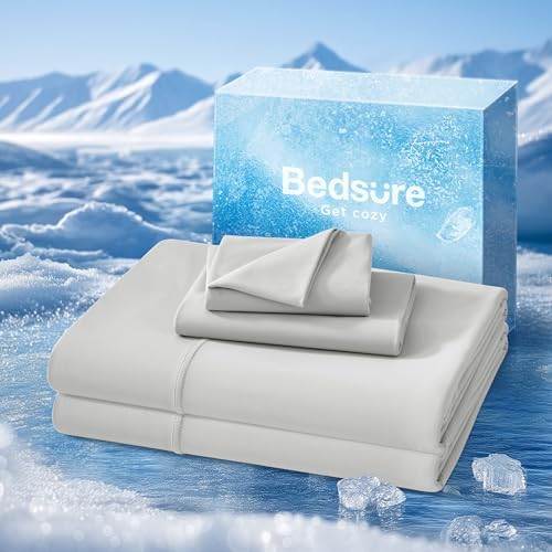 Bedsure Cooling Sheets Queen Size, Cooling Bed Sheets for Hot Sle...