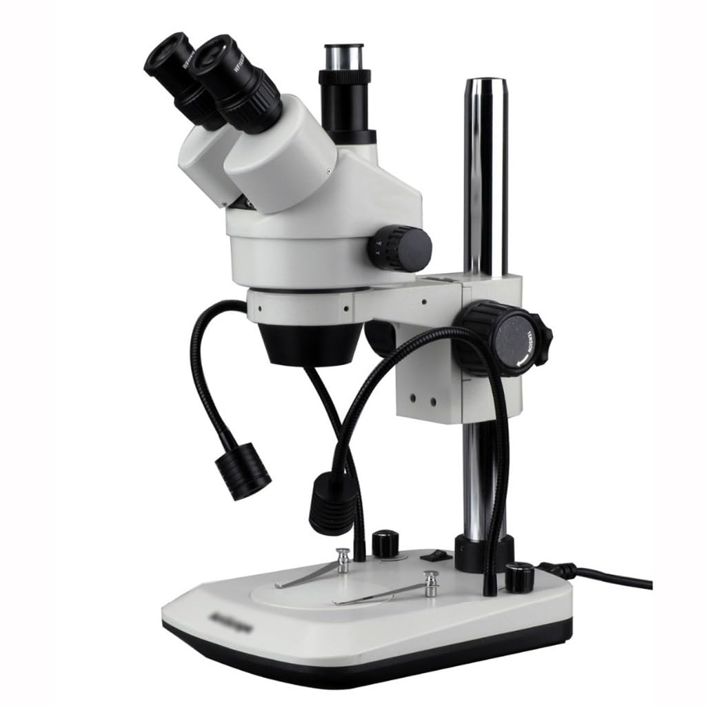 ASerZenith Stereo Microscope Supplies 7X-45X With Built In Led Gooseneck