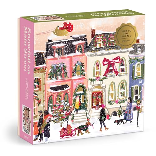 Snowfall on Main Street 1000 Piece Foil Puzzle