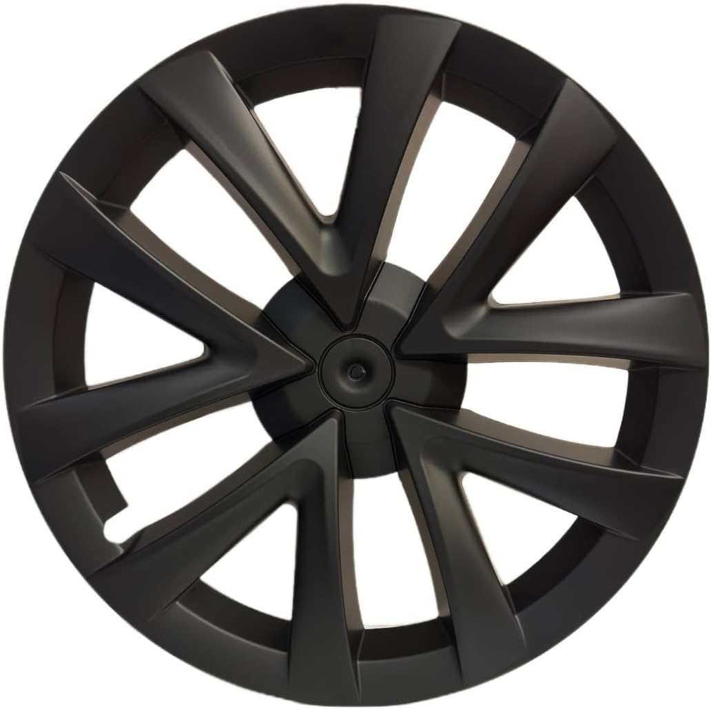 18 Inch Wheel Covers for Tesla Model 3 Accessories 2020-2023 Matte Black ABS Material Hubcaps Replacement for Tesla Model 3 1PCS?Spiderweb Style?