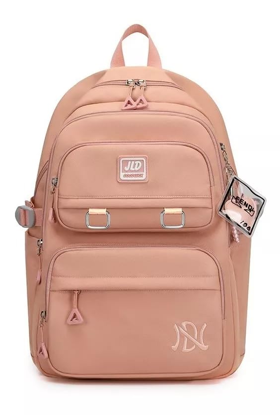 Moda Mochila Escola Viagem Notebook Prova Água (Coral)