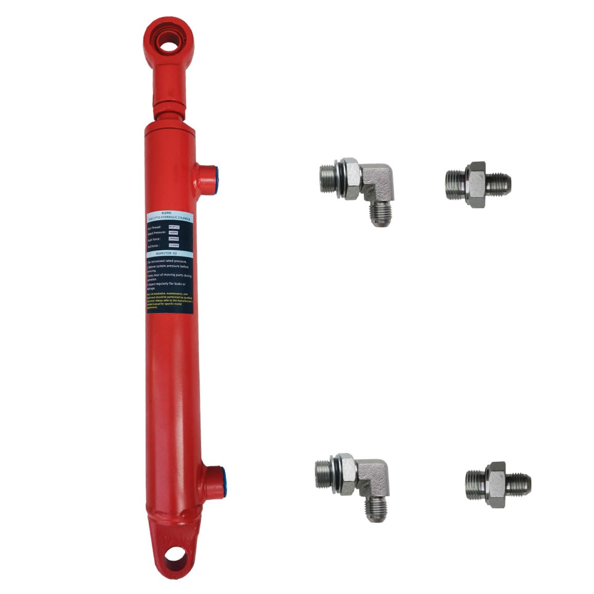 Hydraulic Cylinder 1.5" Bore 6" Stroke, 1" Rod Equipped with 4 Hydraulic connectors Mini Lift Actuator for Machinery, Industrial, Agricultural & DIY Projects — Amazon image 7