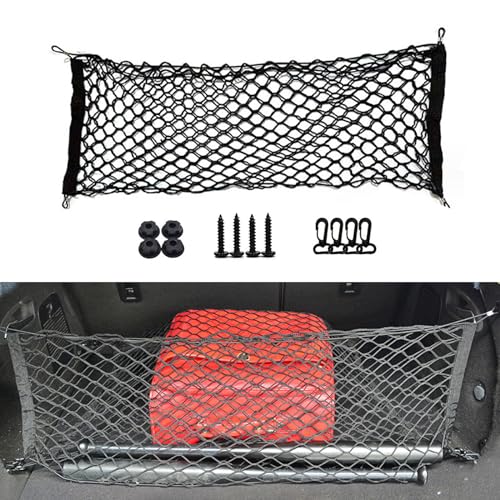 QODOLSI Car Trunk Luggage Net 3.6x1.3Ft with Tool
