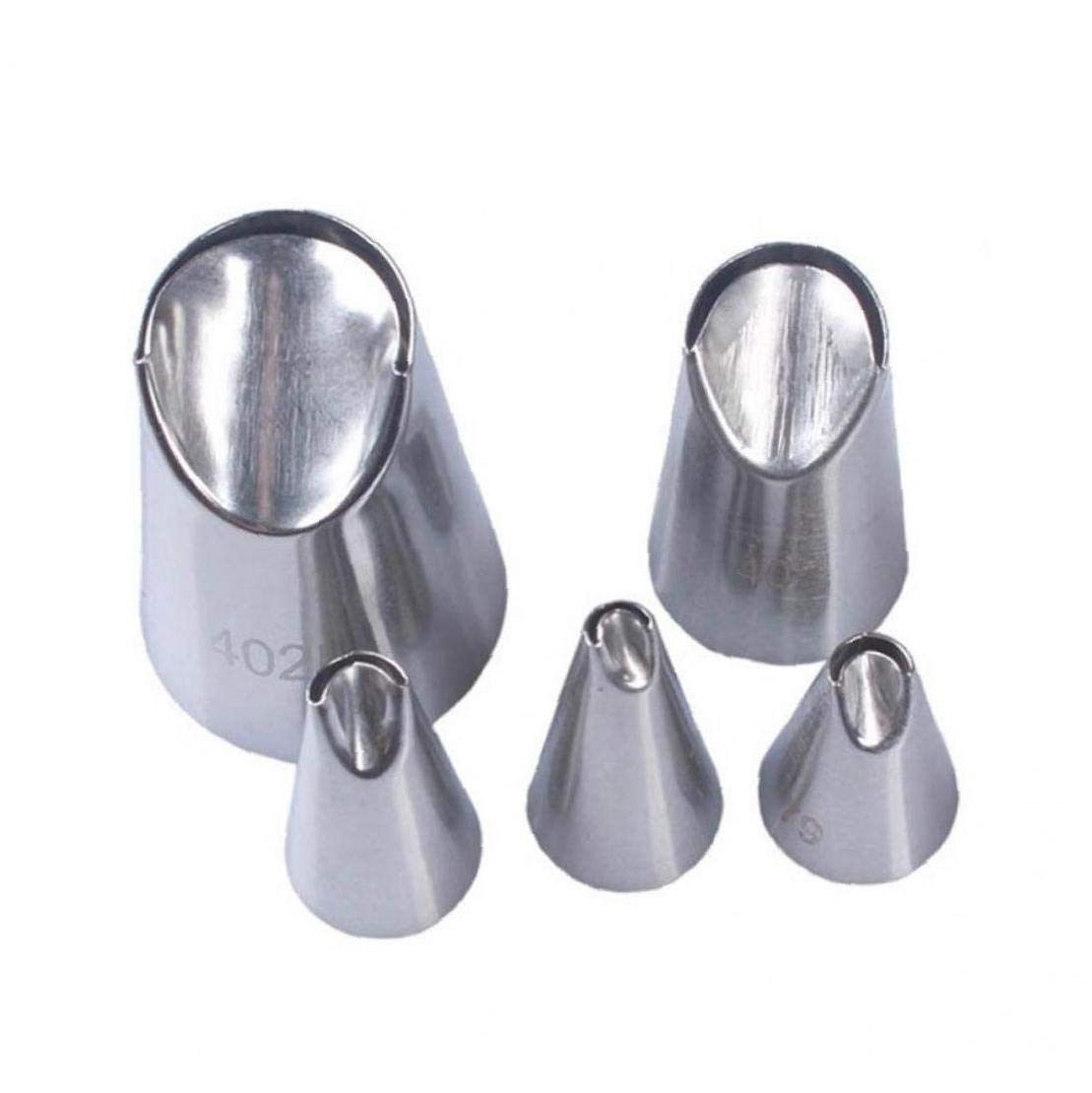 Byfri 5Pcs Portable Kitchen Gadgets Chrysanthemum Nozzle Baking Accessories Icing Piping Nozzles Pastry Tips Cake Decorating Tool