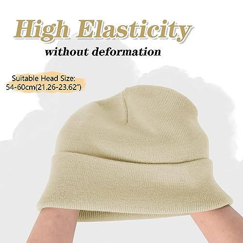 Image of ZOORON 1&2 Packs Beanie for Men Women Men's Beanie Hat Acrylic Knit Cuff Beanie Cap Slouchy Knit Skull Cap Warm Winter hat