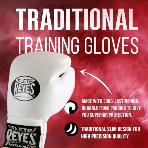 Image of CLETO REYES Traditional Professional-Grade Boxing Gloves with Laces for Training, Sparring and Heavy Punching Bags for Men and Women, MMA, Kickboxing, Muay Thai