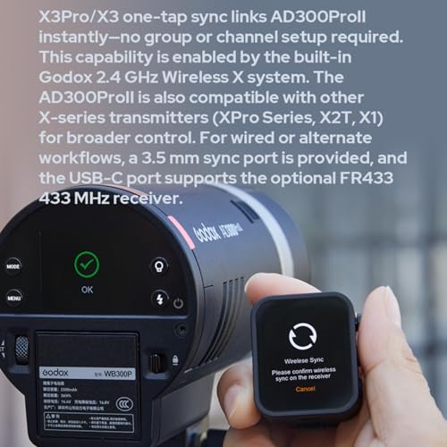Image of GODOX AD300Pro II 300Ws Outdoor TTL Flash Strobe Monolight,2.4G 1 /8000 HSS