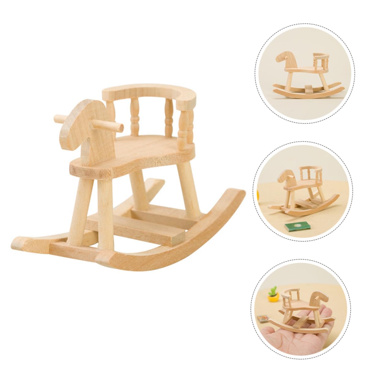 Amazon.co.jp: HAPINARY ミニチュア木製椅子 子供のためのドールハウス