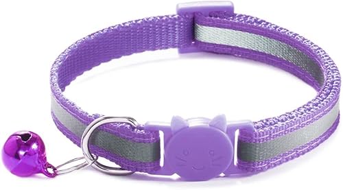 1 collar ajustable para mascotas con campana, collares de nailon para cachorros, correa de cuello para gatito, collares de identificación,