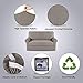 H.VERSAILTEX High Stretch 2-Piece Loveseat Furniture Cover/Slipcover for 2 Cushion Couch Fit Lovesat Width Up to 70 Inch, Suit for T Cushion/Box Cushion (Loveseat, Taupe)