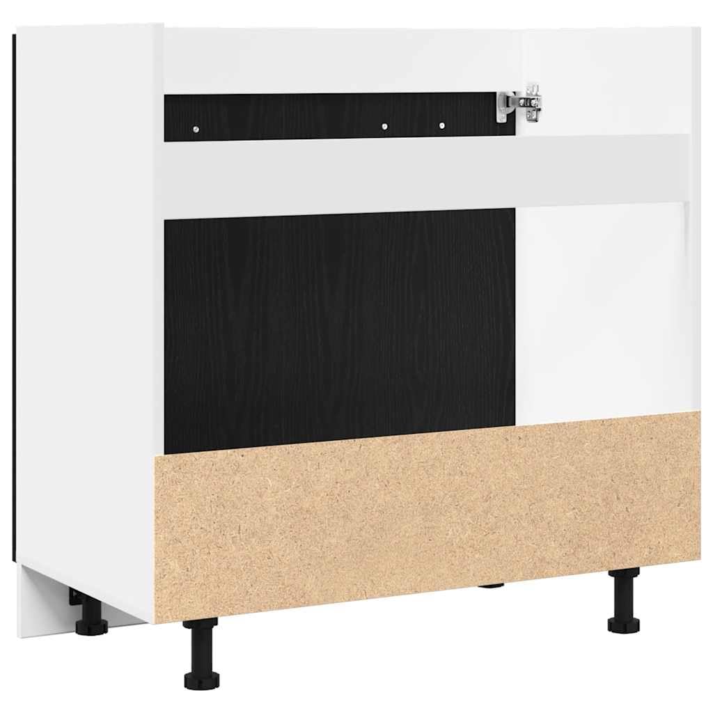 vidaXL Mobile sotto Lavello Rovere Nero 80x46x81,5 cm Legno Ingegnerizzato