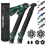 TheFitLife Collapsible Trekking Poles for Hiking – Lightweight Folding Walking Sticks for Men and Wo
