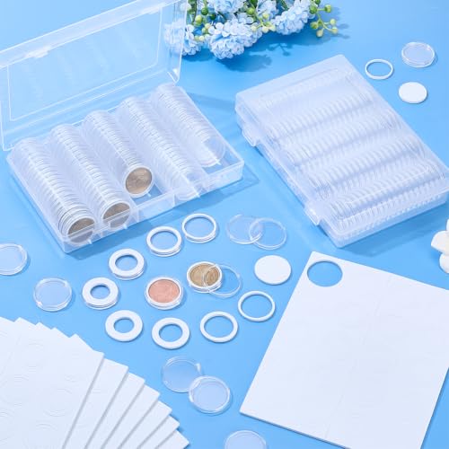 Caja organizadora transparente para monedas 200 piezas miniatura 4