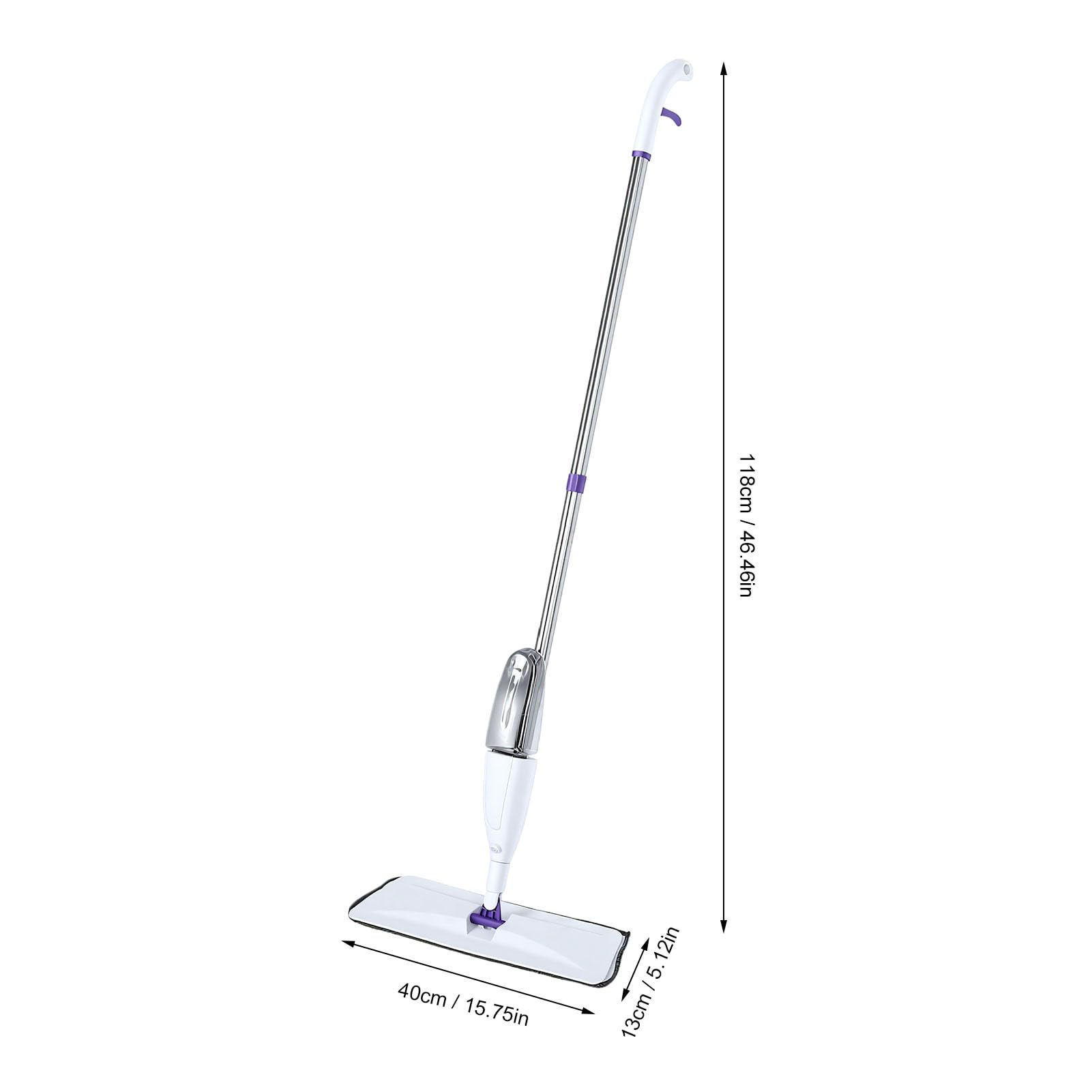 Mop Spray per la Pulizia dei Pavimenti, Mop per Pavimenti in Legno Duro Asciutto e Bagnato con Cuscinetti Lavabili e Riutilizzabili Piatto con Spruzzatore per (Cuscinetti da 3 pezzi da 40 cm)