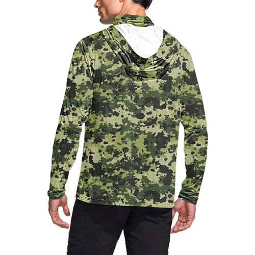 Fishing Shirts for Men Hooded Long Sleeve Sun Shirts with Mask Sun Protection UPF 50+ Rush Guard Hoodies for Outdoor4