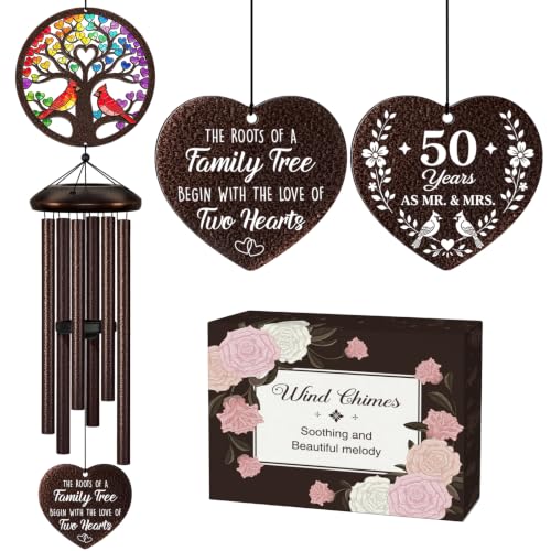 50th Anniverasry Wedding Gifts for Wife Husband 32&rdquo; Wind Chimes