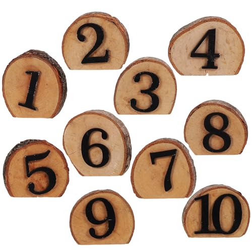 Mariage en bois de design simple et chic : numéros de table de qualité supérieure