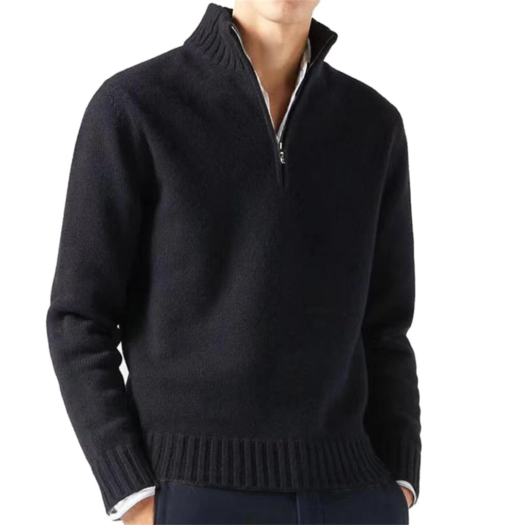 Herren Rollkragenpullover, Strickwaren, einfarbig, langärmelig, lässig, täglich, warm
