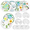Hollowfly 12 Sets 4 Styles Earth Day Coloring Wheel Color Your Own Globe Art Craft for Kids DIY Recycling Crafts Save The Earth Paper Craft for Youth Group Sunday School Activities Vacation Crafts
