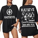 Mengmiao Camiseta Katseye Hombre Mujer – Y2K Streetwear Manga Corta con Estampado