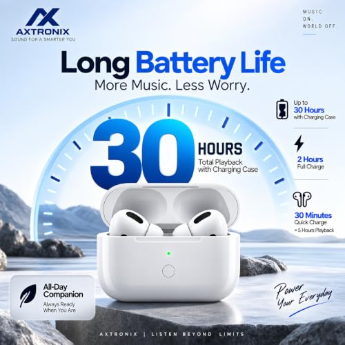 AXTRONIX Pro 2 Wireless Earbuds with Charging Case, Bluetooth in Ear - Image 7