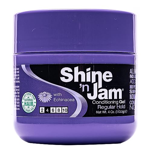 Shine N Jam Conditioning Gel Regular Hold 4 Ounce (6 Pack)