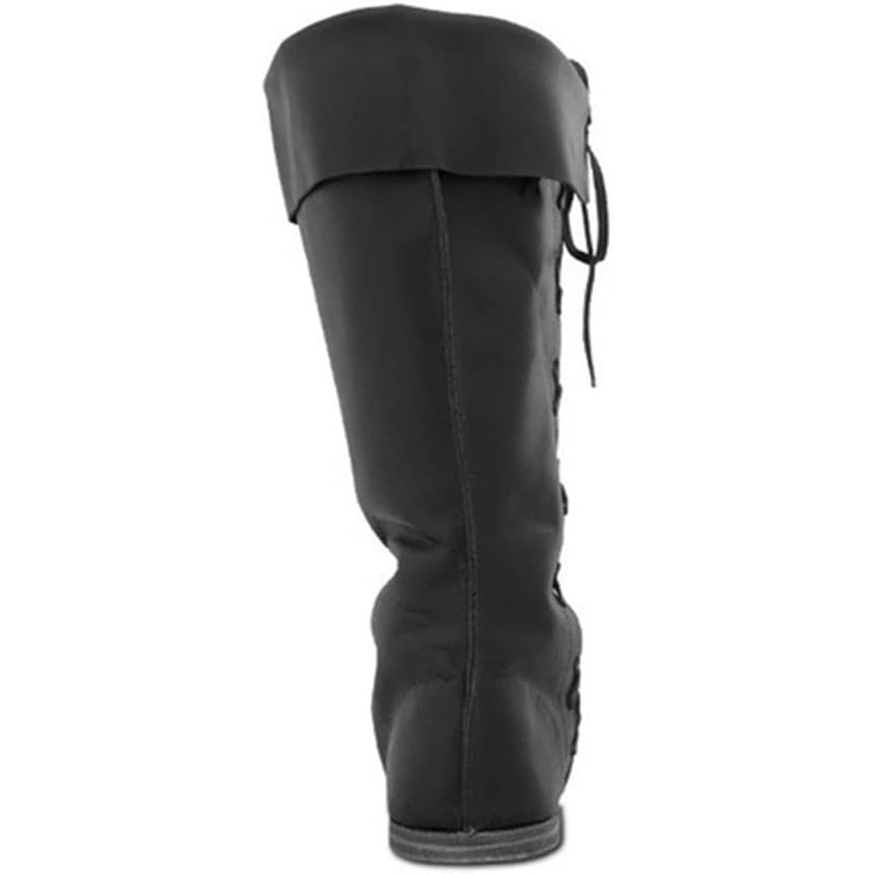 DJFOG Męskie średniowieczne buty rycerskie vintage rycerz piracki wysokie buty ze skóry PU, kowbojskie buty, Halloween, akcesoria do kostiumu cosplay