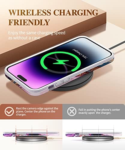 GVIEWIN Kompatybilne z iPhone 14 Pro Max etui 6,7 cala 2022, [250 cm klasa wojskowa odporna na wstrząsy] marmur odporny na zarysowania smukły cienki miękki TPU stylowy ochronny pokrowiec ochronny,
