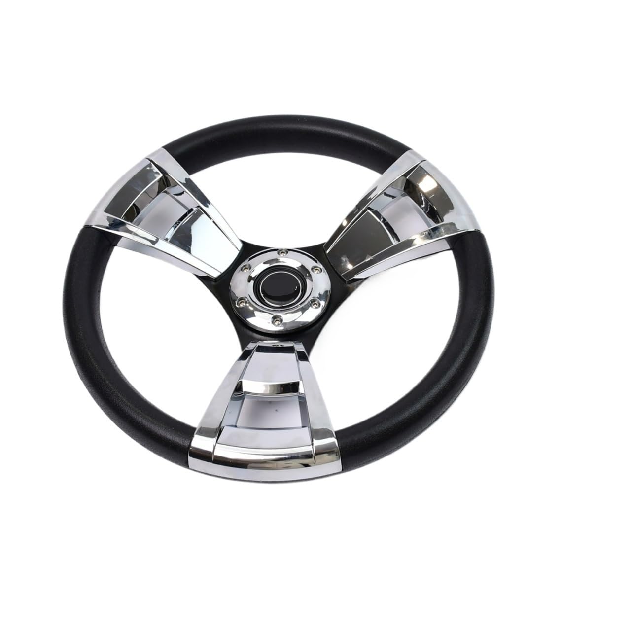 Volante da corsa universale in PU 350 mm con staffa di profondità 50