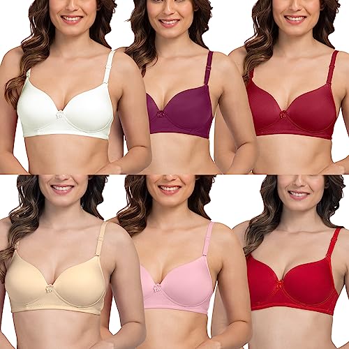 Image of Joomie Heavily Padded Bra| Push-up Bra| Non-Wired | T-Shirt Bra (Random Colours as per Availability - Print Varies)