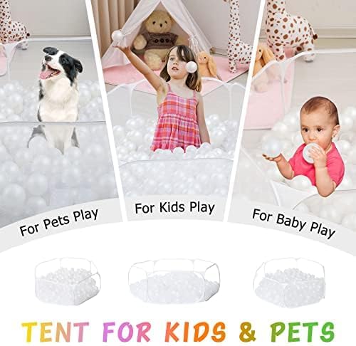 Miniatura 5 de Tienda de campaña grande para niños (con 100 bolas) para niños pequeños y niñas, corralito para interiores y exteriores, con bolsa de transporte