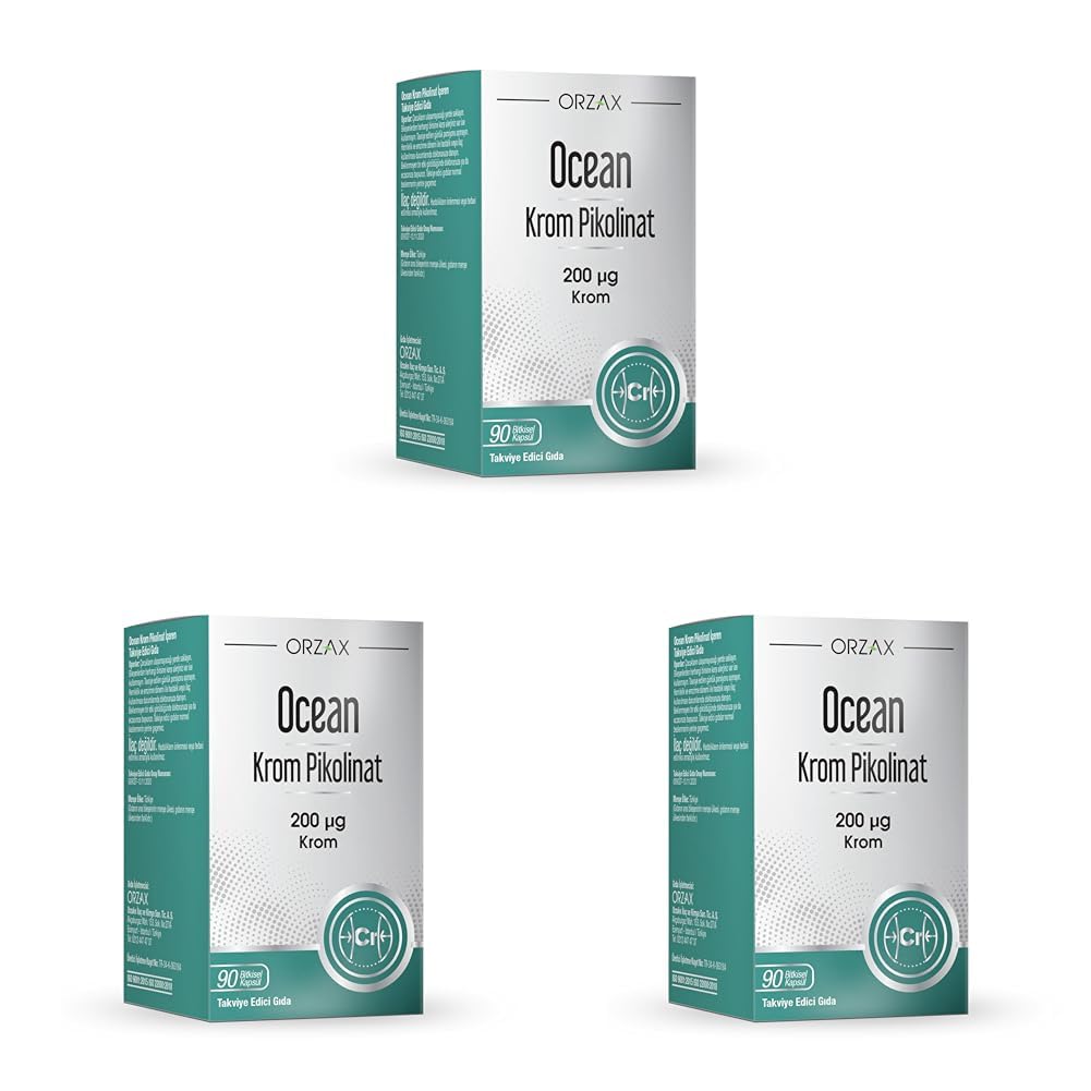 Orzax Ocean Krom Pikolinat 20 Mcg 90 Kapsül (3 paketi)