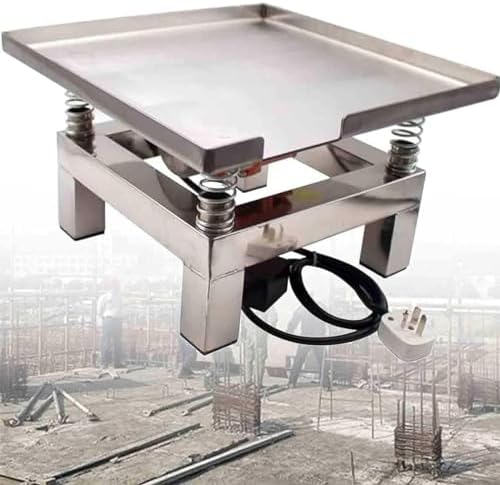 Stainless Steel Mini Vibration Table - Heavy-Duty Concrete Vibrator for Bubble Removal & Precipitate Testing, Durable Vibration Platform for Smooth Finishes & Professional Use