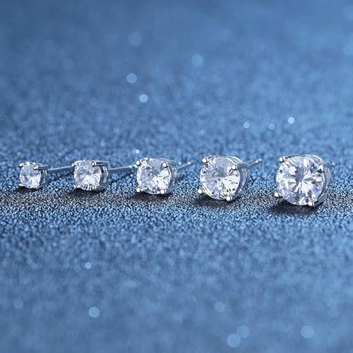 Pendientes de hélice de moissanite para mujer en oro de 18k 4