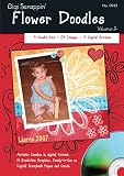 Flower Doodles: Digi Scrappin': 4 Kit Doodle, 64 Immagini, 4 Pennelli Digitali