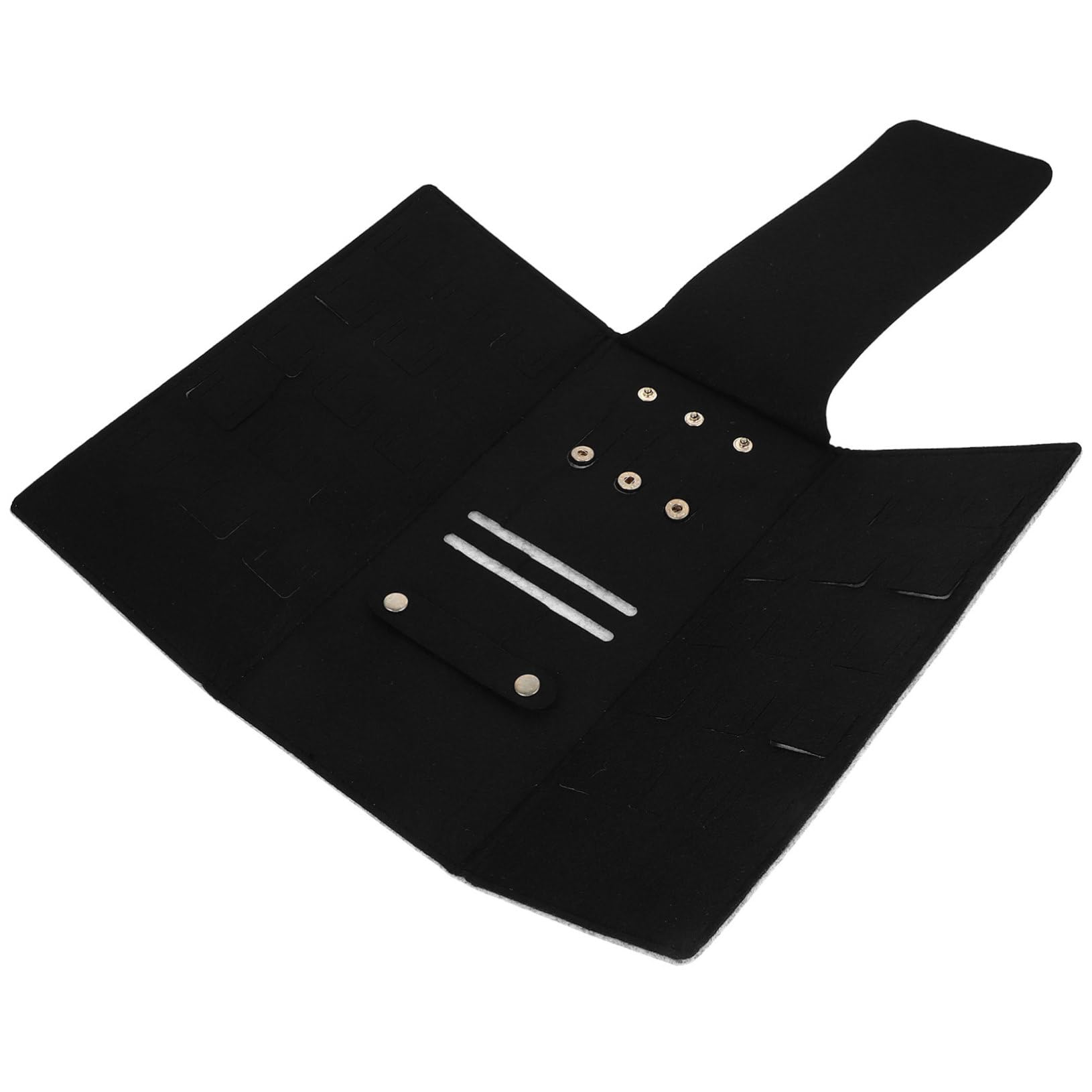 CONGARTENO Portable Felt Jewelry Organizer Roll Travel Jewelry Bag for Rings Necklaces Earrings Bracelets Lightweight Foldable Design Present for Jewelry Lovers