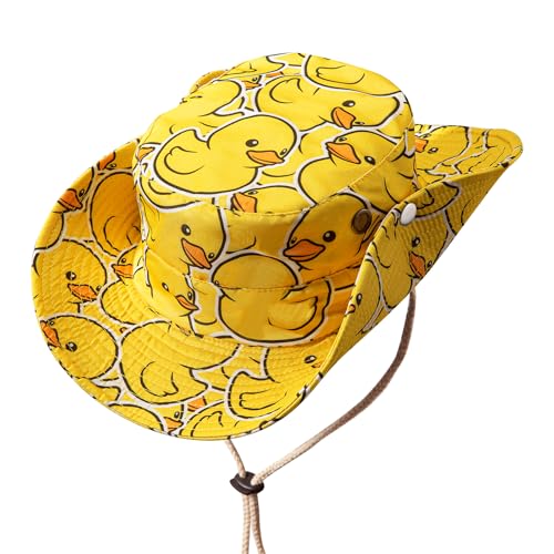 Image of Funny Duck Bucket Hat Fisherman Hat Beach Travel Sun Hat Outdoor Cap for Unisex Men Women
