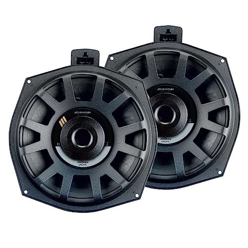 AXTON ATS-BSUB4 – Power 8“ / 20 cm Auto Untersitz Subwoofer, kompatibel mit BMW und Mini Fahrzeugen, Plug & Play Underseat Bass mit 4 Ohm Schwingspule, 150 W RMS, 1 Paar