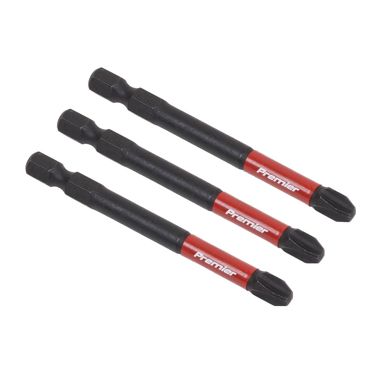 Sealey Ak8256 Phillips #3 Impact Power Tool Bits 75Mm - 3Pc