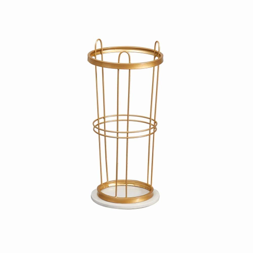 Porte-parapluie de rangement en métal et marbre noir