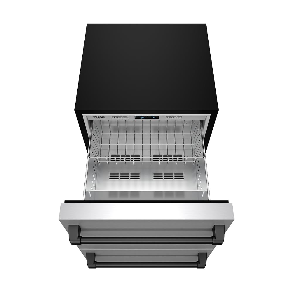 Thor Kitchen 24 Inch Undercounter Built-In Or Freestanding Drawer Refrigerator – Stainless Steel/Black | Gordon Ramsay Series on Fridge.com - View 5
