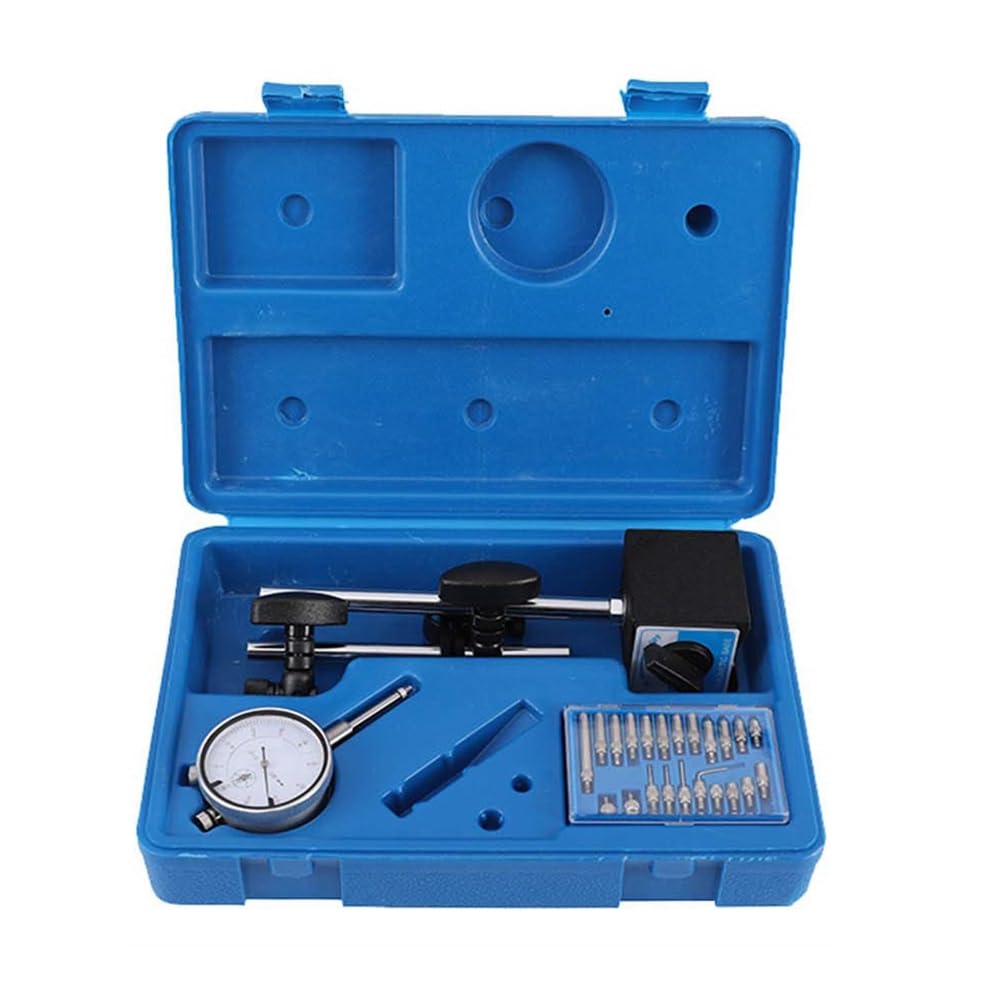Messuhr mit Magnetischem Sockelhalter, Fein Einstellbar, Langer Arm, 0-1, Professionelles Messgerät, 0,001
