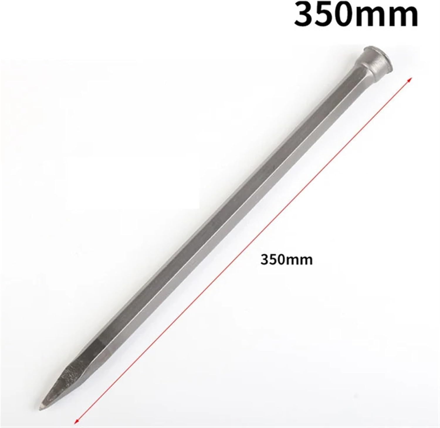 1pc Hard Alloy Stone Carving Chisel High Hardness Precise Cuts Smooth Lines Tool Hand Chiseled Concrete Steel Chisel(350mm Pointed Head)