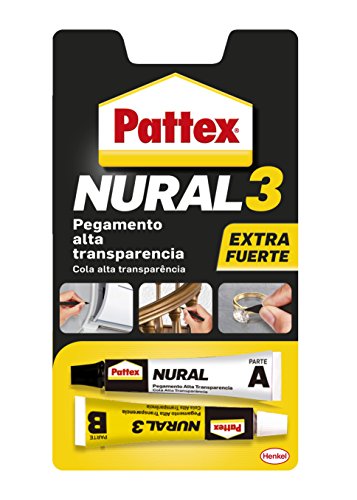 Pattex Nural 3, pegamento multiusos extra fuerte y resistente, transparente,22ml