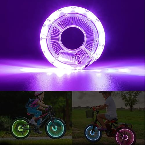 Lumières de roue à rayons : lampe rechargeable en ABS étanche haute performance - 4
